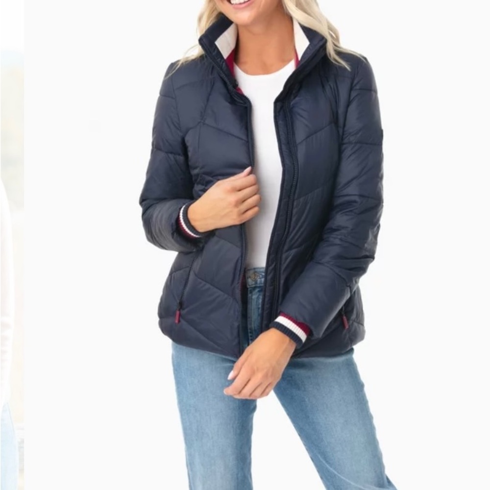 NWT: Barbour Navy Gangway Quilt Jacket - UK 12 / US 8